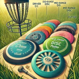 Comprehensive disc golf set featuring driver, mid-range, and putter discs, essential for players at all levels