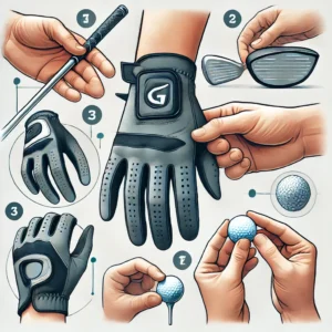 Step-by-step visual guide on how to properly wear and fit a golf glove for maximum comfort and performance