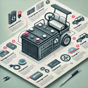 An easy-to-follow guide outlining maintenance tips for extending the lifespan of a 12-volt golf cart battery.