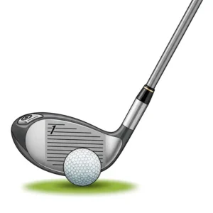 An illustration of a versatile hybrid golf club, a popular choice among the best senior golf clubs for its ease of use and ability to replace difficult-to-hit long irons.