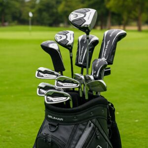 Visual representation of various Orlimar Golf Clubs types, such as woods, hybrids, and wedges.