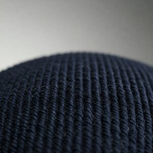 Close-up of a stylish golf rope hat showing its unique design and texture.