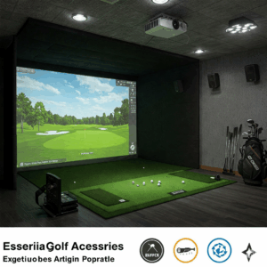 "Essential accessories for your golf simulator enclosure"