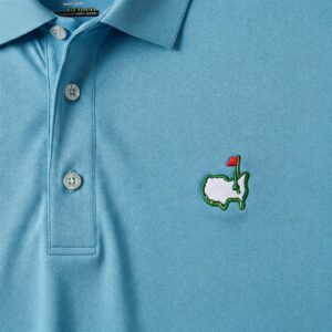 High-quality fabric texture of a comfortable and breathable masters golf shirt.