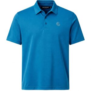 Men's blue greg norman golf shirts polo shirt with short sleeves.