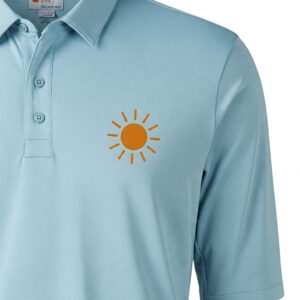 Icon indicating UPF sun protection offered by this long sleeve golf shirts.