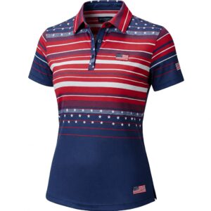 Women's fit usa golf shirt designed for comfort and style.