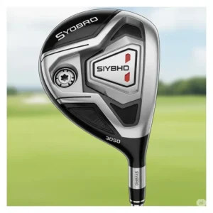 An illustration of a hybrid-style golf iron, designed for easy launch and higher trajectories, ideal for senior golfers seeking more airtime on their shots with best rated golf irons for seniors.