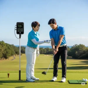 Collection of various models and brands of golf swing speed radars, highlighting their diverse features.