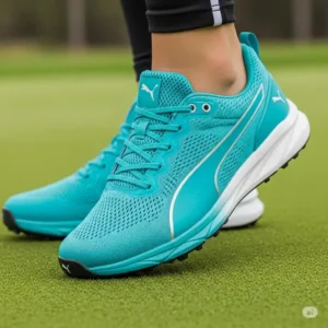Lightweight Puma women's golf shoes in a vibrant color, designed for enhanced comfort and agility throughout your round.