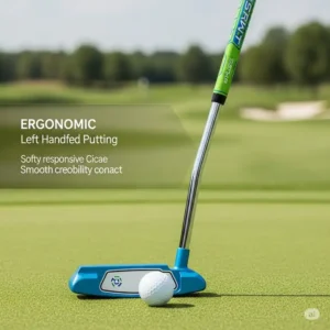 Ergonomic left-handed putter for youth, ideal for developing putting skills on the green.