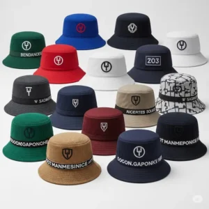 A collection of golf bucket hat mens in various colors and styles, demonstrating the range of fashionable options available for golfers.