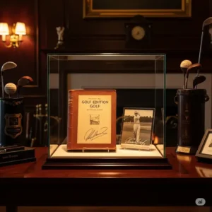 Rare golf book or signed memorabilia, a collectible gift for the golfer who has everything.