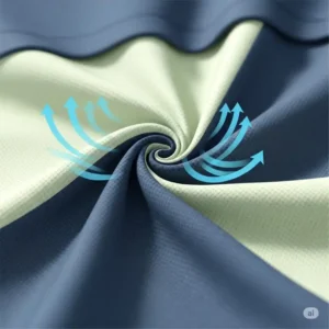 A close-up illustration of the fabric or design detail of a comfortable and flexible polo shirt or golf skirt for women, emphasizing the importance of specialized golf apparel as an accessory.