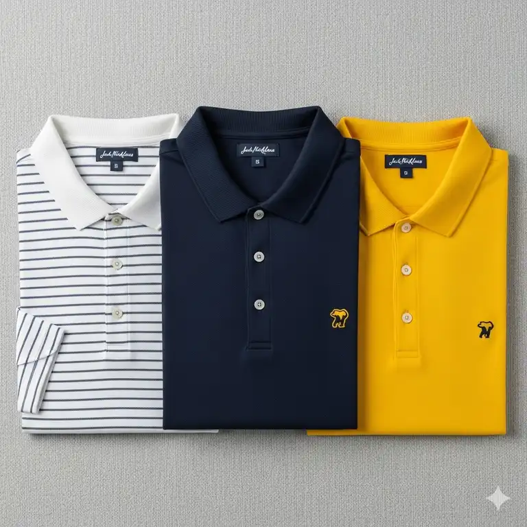 A high-quality image of classic jack nicklaus golf shirts, showcasing their style and quality.