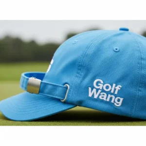 Side profile of the Golf Wang golf hat, featuring the adjustable strap and detailed stitching.