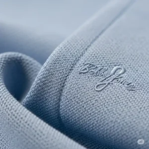An extreme close-up of the fabric texture of bobby jones golf shirts, showing their feel and quality.