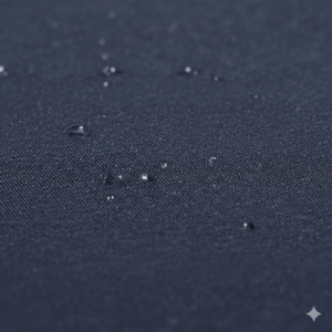 Close-up of a high-performance golf sweatshirt fabric, highlighting its moisture-wicking and stretchable properties.