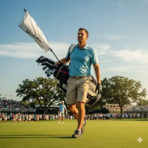 A detailed image of a garment, highlighting the modern design elements of golf shorts PGA Tour players prefer.