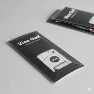 Vice golf glove neatly packaged, showing the product in its retail presentation, ideal for gifts or new purchases.