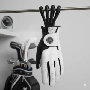 Sturdy glove stretcher tool acting as a golf glove holder to air dry and keep the material smooth.
