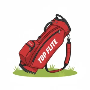 Red lightweight top flite golf bag ideal for a quick round or driving range session.