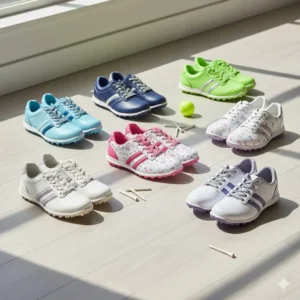 Lightweight and durable spikeless shoes offering excellent grip and stability, categorized as girls golf clothes.