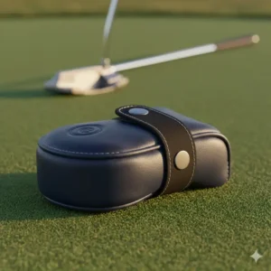 A large, rounded mallet putter cover featuring a strong magnetic closure for easy on and off access.