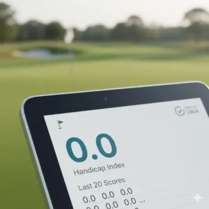 A digital handicap tracker showing a 0.0 index to explain what is a scratch golfer.