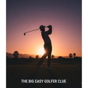 The silhouette of a golf swing representing the golfer ernie crossword clue.