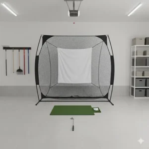 Durable large hitting net designed specifically for home golf training accessories kits.