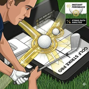 A visual representation of the immediate feedback provided by a golf strike training aid after a mishit.