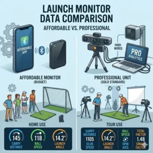 Hardware connectivity diagram for setting up an affordable launch monitor for home with a projector