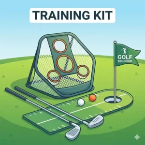 A golf training equipment for beginners swing trainer tool designed to help beginners master proper wrist hinge and arm positioning during a practice swing.